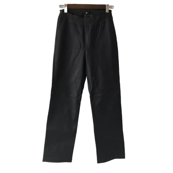 jarbo Pants - Jarbo CATERINA ANKLE STRAIGHT LEG PANT IN STRETCH LEATHER Size 32 Eu 2-4 Us